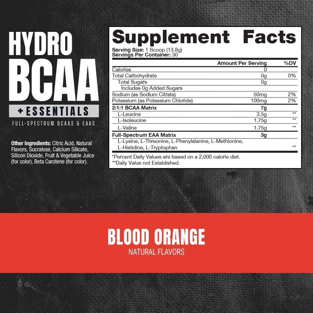 HydroBCAA Plus Essentials (30srv) Blood Orange
