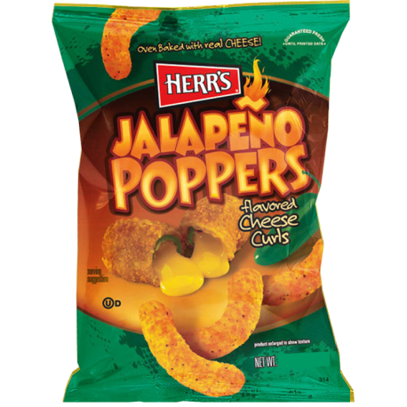 HERR'S 7oz Jalapeno Popper Cheese Curl198g