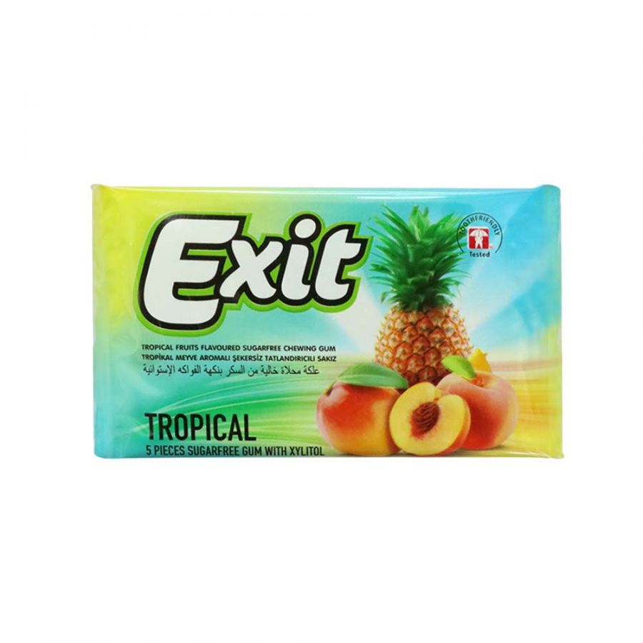Smart Gum Exit Sugarfreee Envelope 5 pcs  Stick Gum Tropical11gm