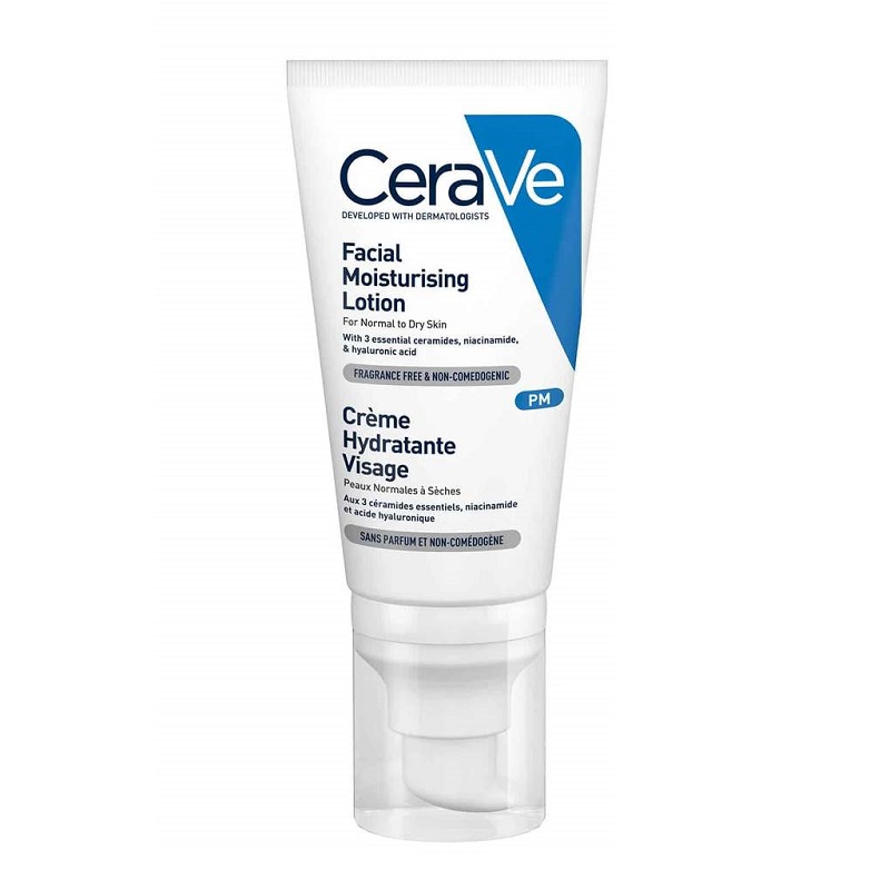 CeraVe Facial Moisturiser Lotion PM for Normal to Dry Skin 52ml
