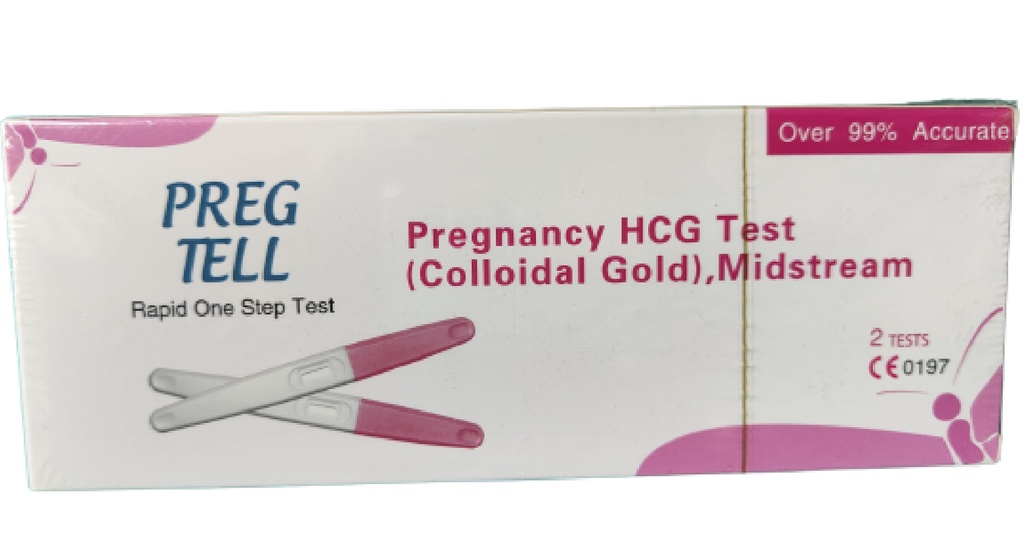 Preg Tell Pregnancy HCG Test Midstream 2 Tests