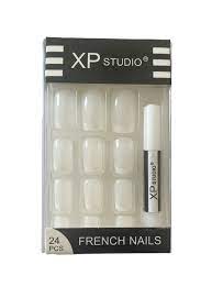 XP Studio French Fake Nails - White 24 pcs