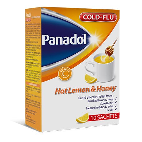 Panadol Cold&amp;Flu Honey And Lemon Sachet 10'S