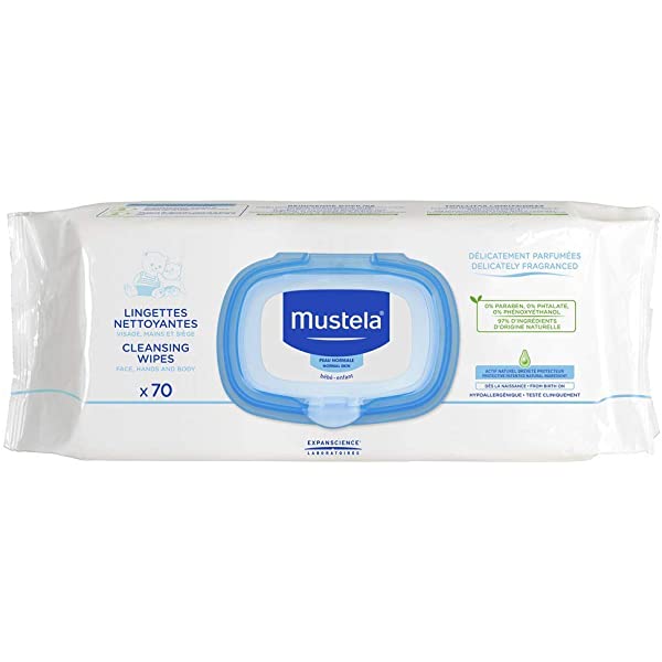 Mustela Cleansing Wipes 70 Unit