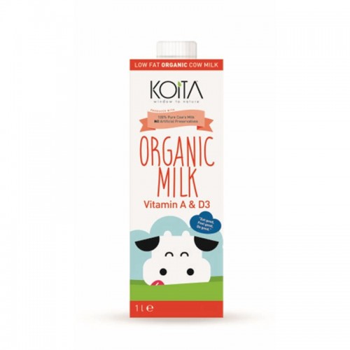 Koita Organic Cow Milk Low Fat - 1L