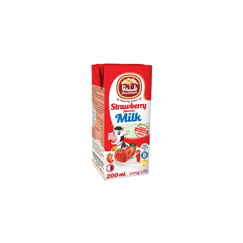 Baladna Uht Milk Full Fat 200 Ml Strawberry