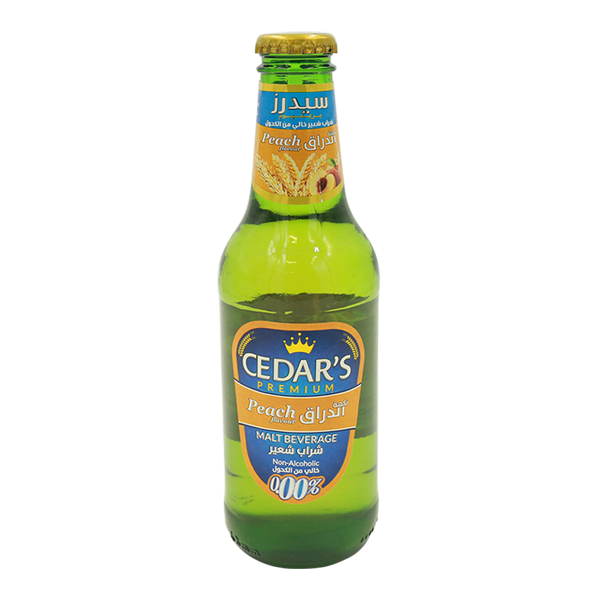 CEDARS MALT DRINKS PEACH 250 ML
