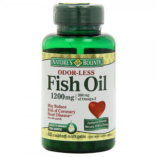 Nb Fish Oil 1200Mg Odorless Omega3 &amp; 6 Softgels 60S 