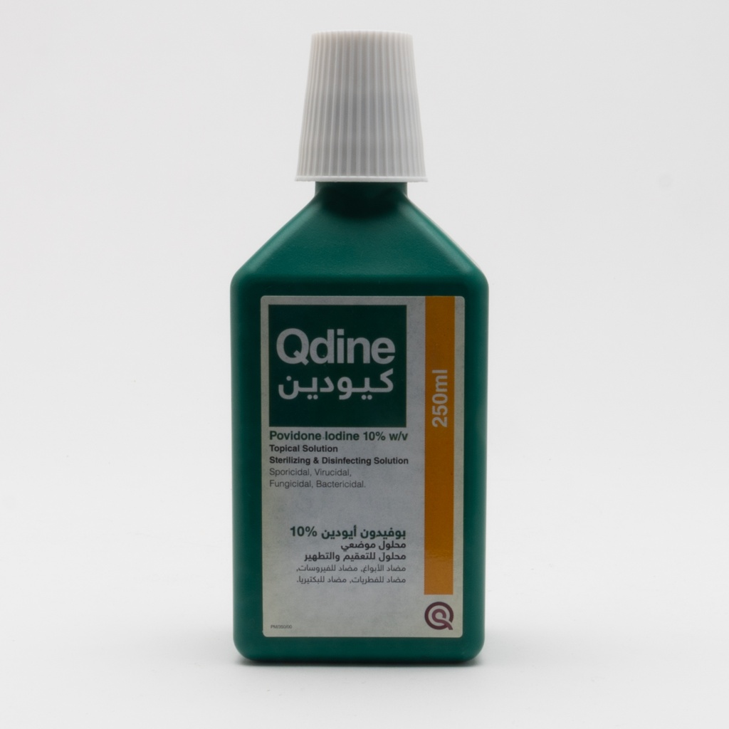Qdine Povidone Iodine Solution 10% 250Ml-