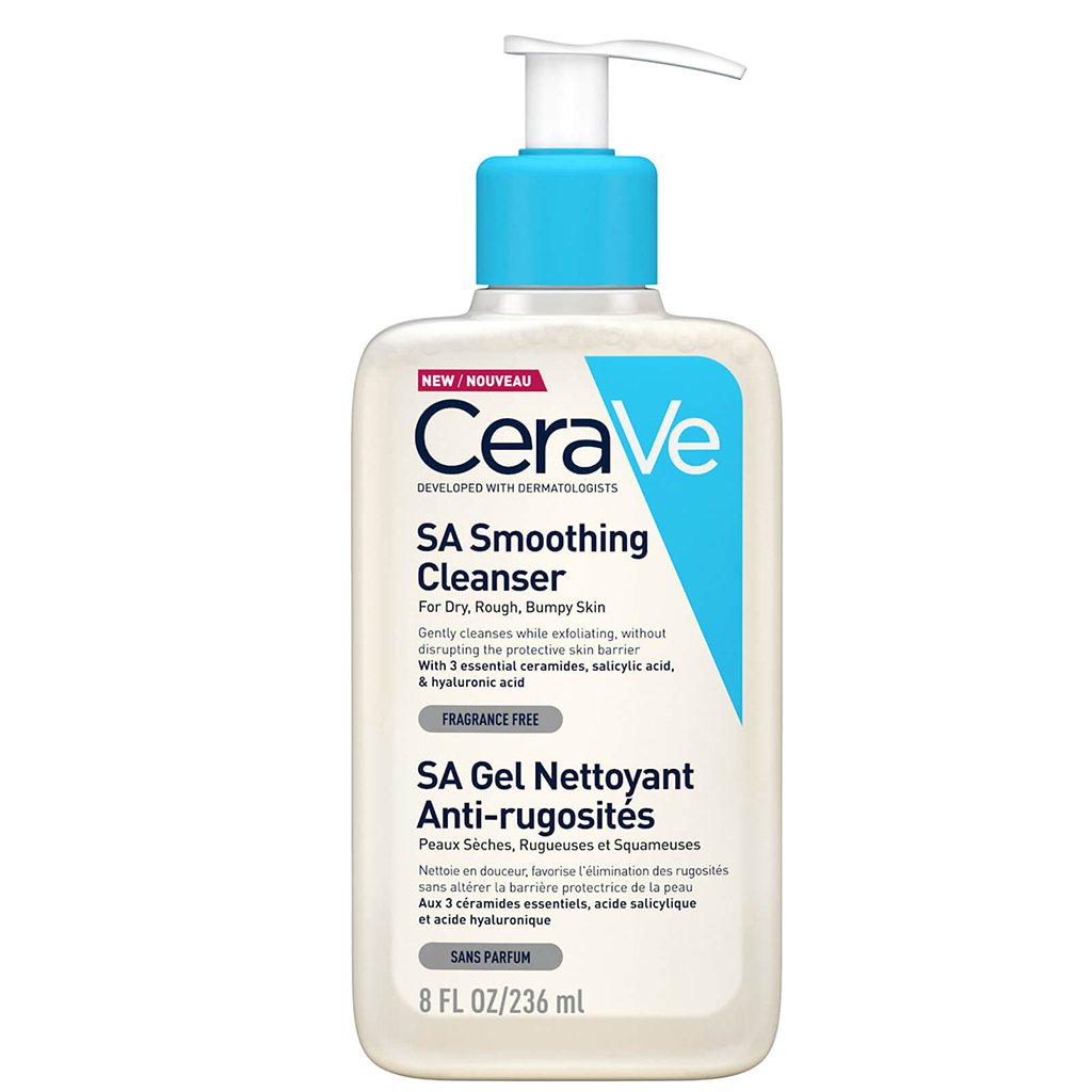 Cerave Sa Smoothing Cleanser Dry Skin Face &amp; Body Wash Salicylic Acid 236Ml