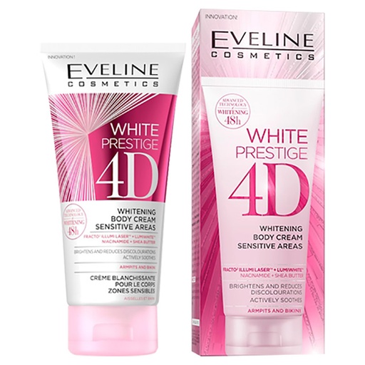 [120228] Eveline White Prestige 4D Whitening Body Cream Sensitive Areas 100Ml
