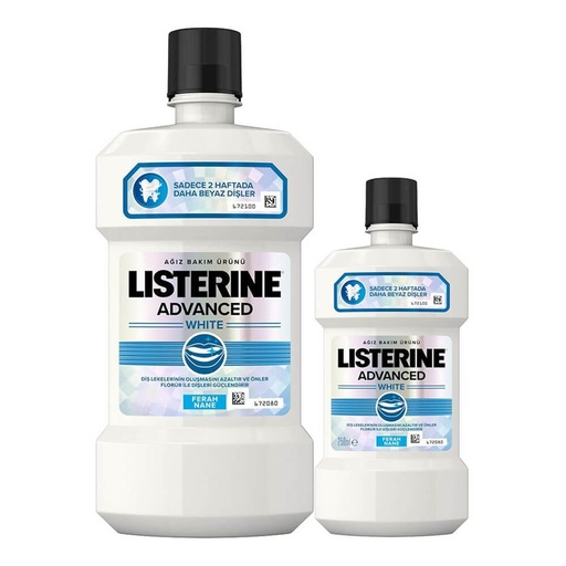 [120962] Listerine Advanced White Mouth Wash - 500Ml + 250Ml Set