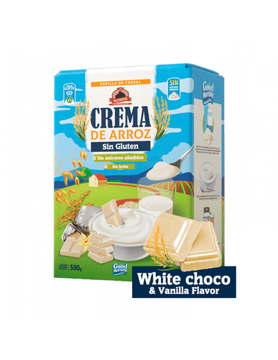 [125083] Crema De Arroz Sin Gluten White Choco &amp; Vanilla Flavor 500gm