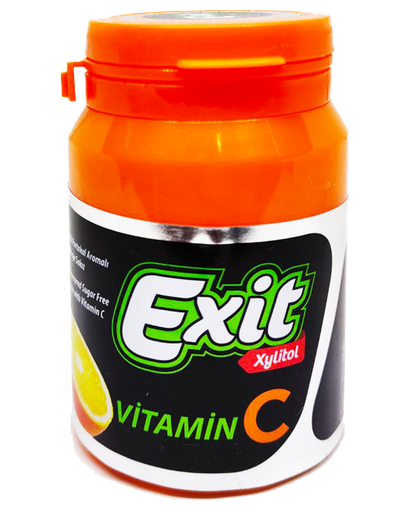 [125119] Smart Gum Exit Sugar free Bottle Vitamin C Dragee Gum Orange  50gm
