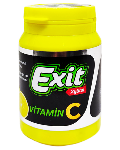 [125120] Smart Gum Exit Sugar free Bottle Vitamin C Dragee Gum Lemon  50gm