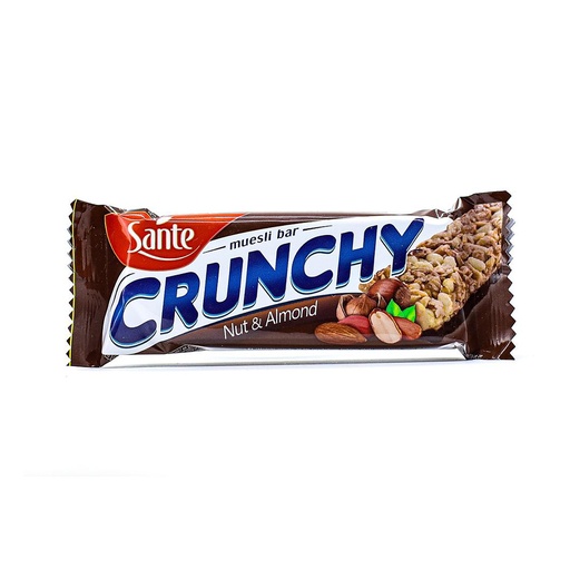 [125125] Sante Crunchy Bar Nut And Almond Chocolate Coated 40g