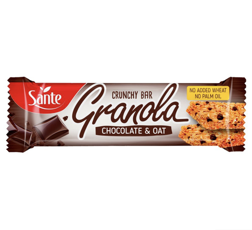 [125129] Sante Crispy Cereal Bar Oats &amp; Chocolate 40g