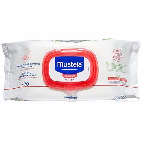 [125249] Mustela Soothing Cleansing Wipes 70Pcs