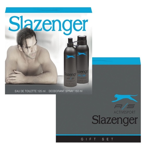 [125391] Slazenger Active Sport Blue 125ml Men's Perfume + 150ml Deodorant Set