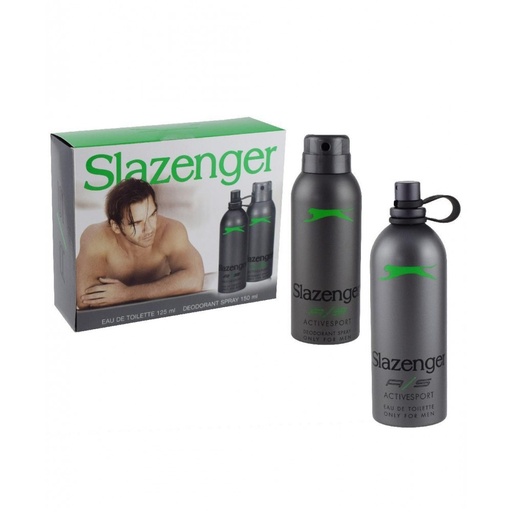 [125394] Slazenger Actıve Sport Green Bay Perfume Set 125 ml+150 ml Deodorant Set