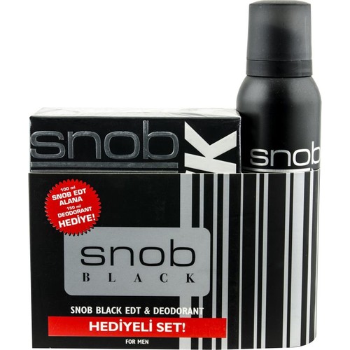 [125412] Snob Perfume 100ml + Deodorant 150ml- Black