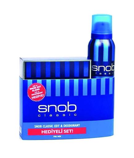 [125413] Snob Perfume 100ml+Deodorant 150ml - Classic For Men