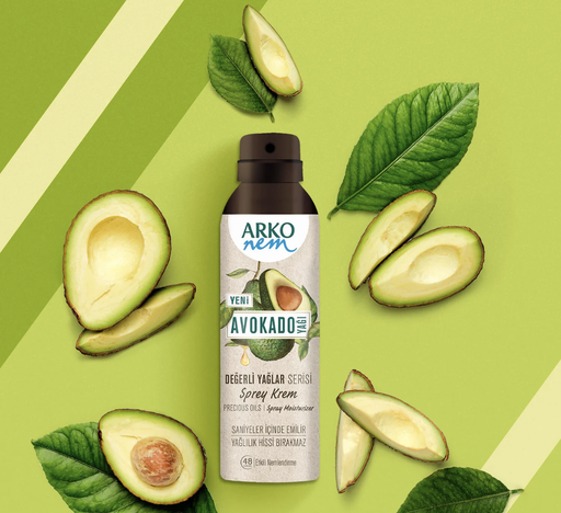 [125466] Arko Moisture Cream Spray Avocado 150 ml
