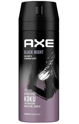 [125506] Axe Deo Spray Black Night For Men 150Ml