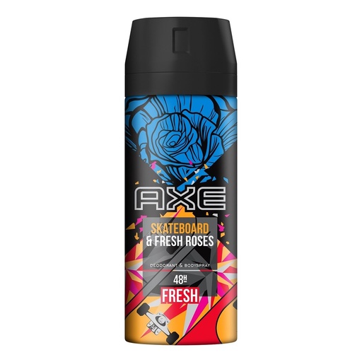 [125643] Axe 24h Deodorant Skateboard &amp; Fresh Roses 150ml