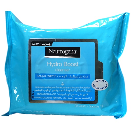 [3466] NEUT. HYDRO BOOST Make-Up Remover Wipes25'S