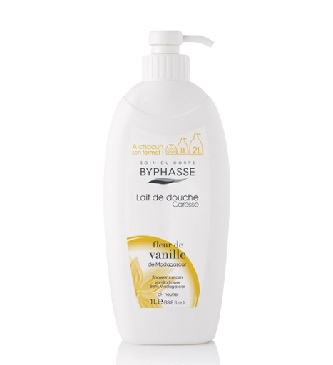 [38053] Byphasse Caress Shower Cream Vanilla Flavor - 1 Litter