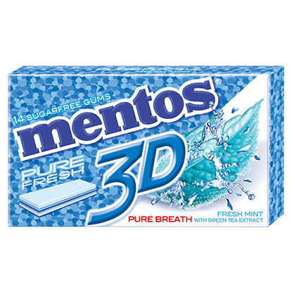 [60679] Mentos 3D Gum Fresh Mint