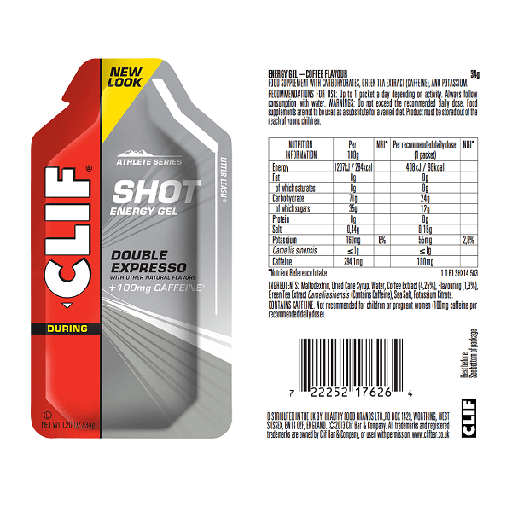 [62221] Clif Shot - Energy Gels - Double Expresso