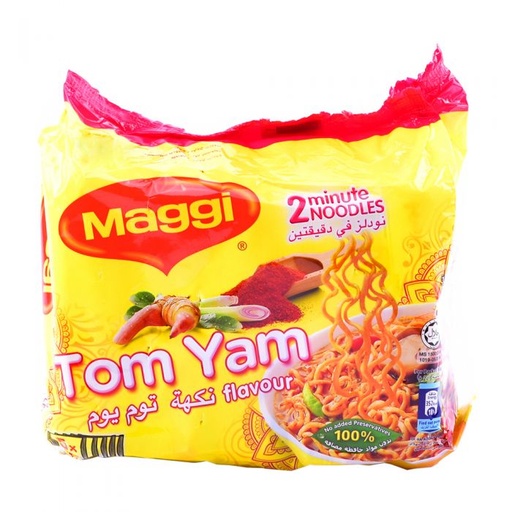 [67866] MAGGI 2 Minutes TOM YAM Noodles (5Pcs X80G)