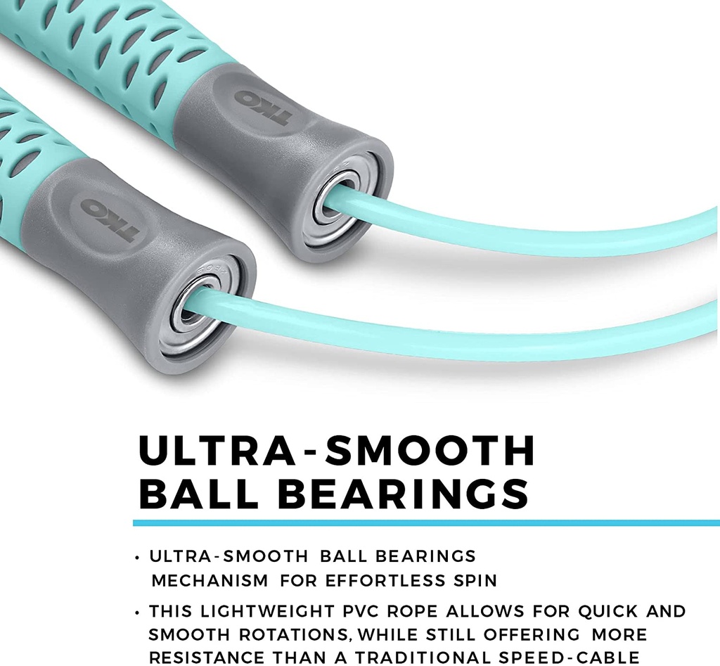 TKO Tonal Adjustable 9-Foot-Long Jump Rope with Non-Slip Handles