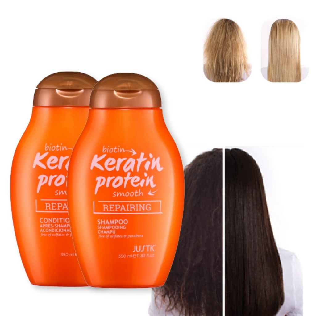 JUSTK Biotin Keratin Protein Repairing Shampoo 350 ml