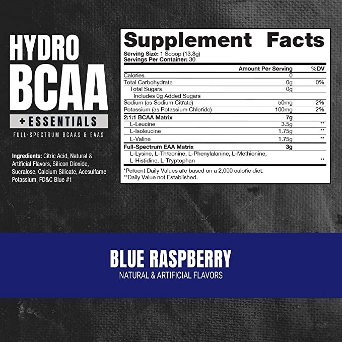 Hydro BCAA Plus Essentials (30srv) Blue  Raspberry