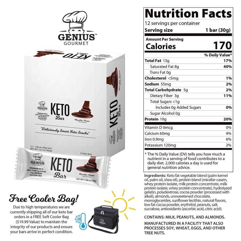 Genuis Gourmet Keto Bar Chococolate Dream 31gm