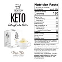 Genuis Gourmet Keto Mug Cake Mix Vanilla 5s