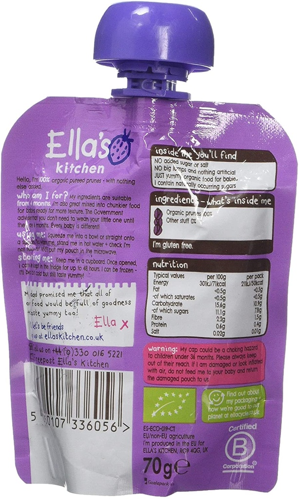 Ellas Kitchen Prunes 70g