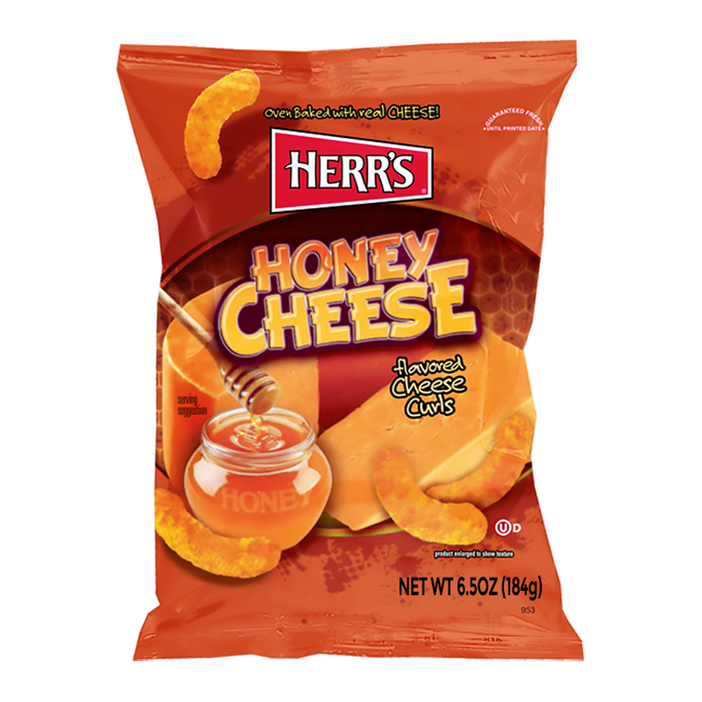 HERR'S 6.5oz Honey Cheese Curl-184g