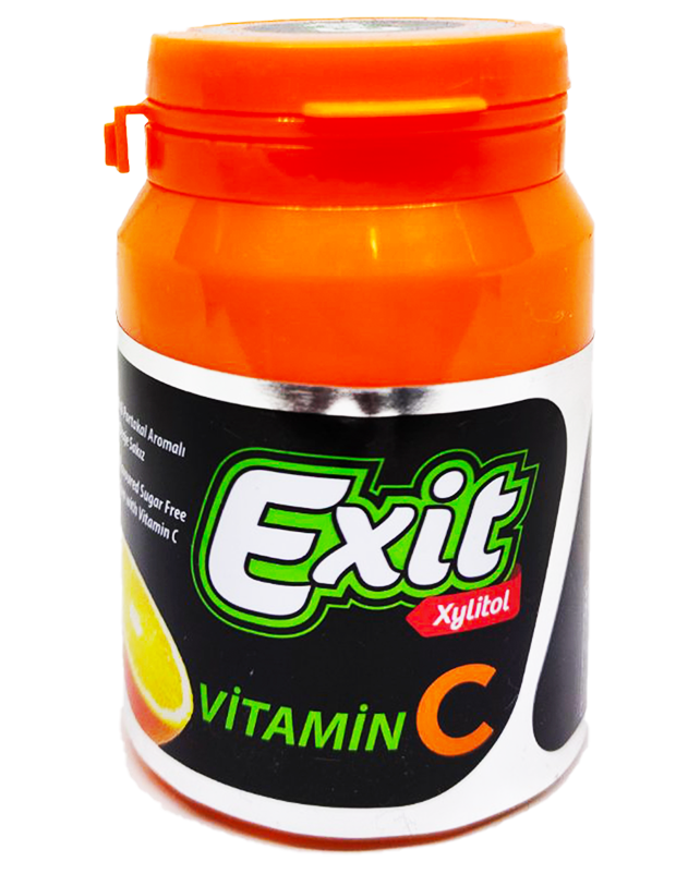 Smart Gum Exit Sugar free Bottle Vitamin C Dragee Gum Orange  50gm