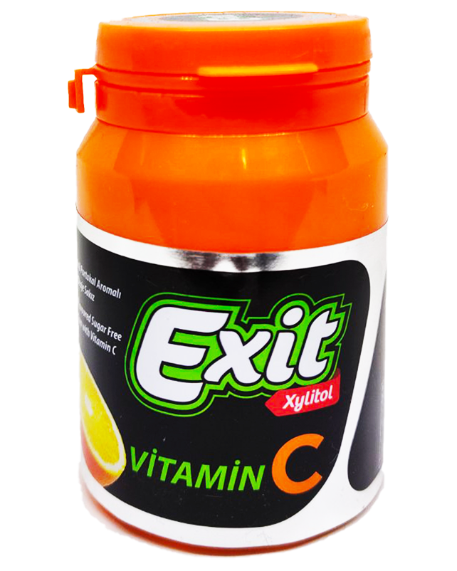 Smart Gum Exit Sugar free Bottle Vitamin C Dragee Gum Orange 50gm