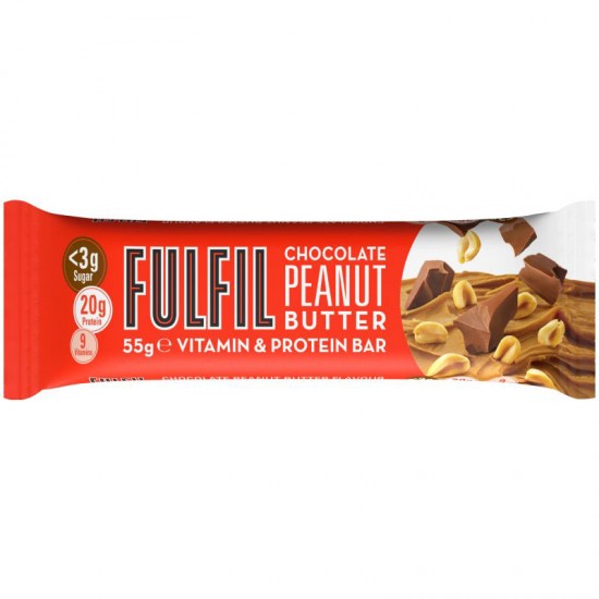 Fulfil Vitamin &amp; Protein Bar Chocolate Peanut Butter Flavor - 55gm