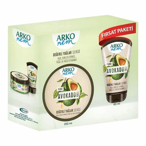Arko Moisture Precious Oils Series Avocado Oil Moisturizing Cream 250ml &amp; 60ml