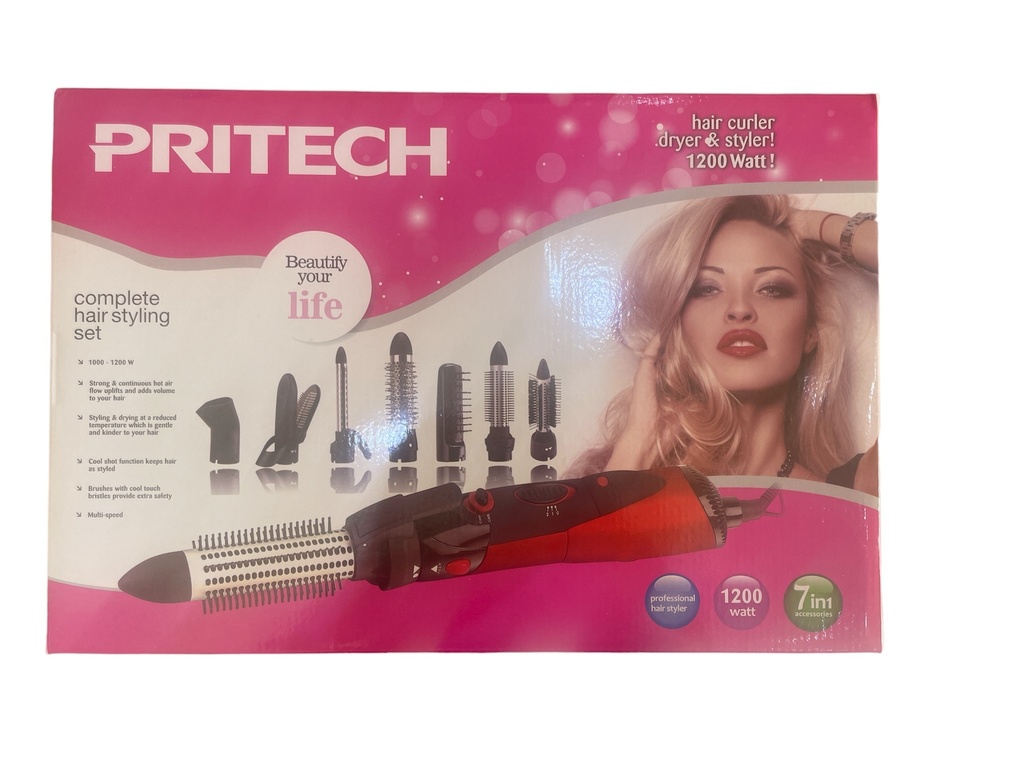 Pritech Hair Curler, Dryer &amp; Styler - 1200 Watt