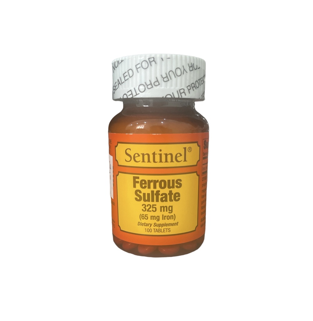 Sentinel Ferrous Sulfate 325mg 100 Tablets