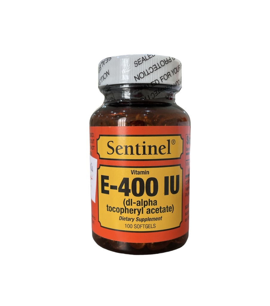 Sentinel Vitamin E-400 IU 100 Softgels
