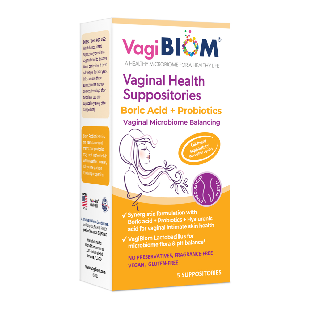 Vagibiom Boric Acid +Probiotics Vaginal Health Supp 5's