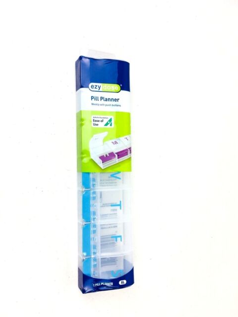 Ezy Dose Push Button 7 Day Pill Reminder Xl